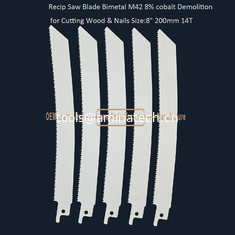 Chine Recip Saw Blade Bimetal M42 8% cobalt Démolition pour couper le bois et les ongles 8 " 200mm 10/14T,Outils électriques fournisseur