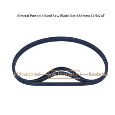 Chine Bimétal à lame de scie à bande portable Taille:688mmx12.5x24T fournisseur