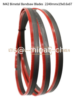 Chine M42 Lames de scie à bande métallique 2240mmx19x0.6x6T Scie à bande métallique fournisseur