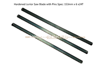 Chine Lame de scie junior trempée avec goupilles Spécifications : 153 mm x 6 x 24 dents Coupe du bois, du plastique, des métaux de faible dureté fournisseur