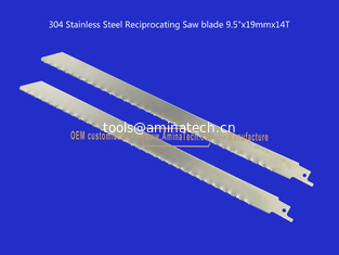 Chine 304 acier inoxydable lame de scie réciproque 9,5 "x19 mmx14T, coupe de bois, bambou, plastique, viande congelée, os, métal fournisseur