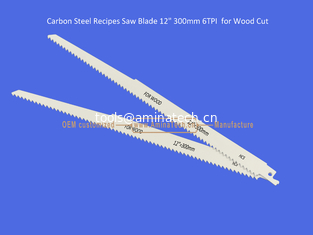 Chine Lame de scie en acier au carbone 12" 300mm 6 dents par pouce pour la coupe du bois, outils électriques fournisseur