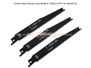 Chine Lame de scie en acier au carbone 6" 150mm 6 dents par pouce pour la coupe du bois, alternative, outils électriques fournisseur