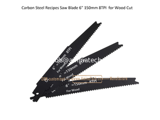 Chine Carbon Steel Recipes Saw Blade 6" 150mm 8TPI  for Wood Cut ,Reciprocating,Power Tools fournisseur