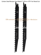 Chine Lame de scie en acier au carbone pour recettes 9" 225mm 3DPI pour coupe du bois, alternative, outils électriques fournisseur