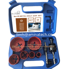 Chine 9 PC Kit de scie à trous bi-métalliques, outils électriques, perceuses fournisseur