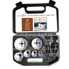 Chine 9 PC Kit de scie à trous bi-métalliques, outils électriques, perceuses fournisseur