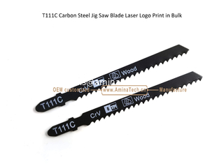 Chine Lame de scie sauteuse en acier au carbone T111C, impression laser du logo en vrac, taille : 100 mm x 8 x 8T, pour la coupe du bois, lame de scie alternative fournisseur