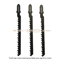 Chine T244D Carbon Jig Saw Blade Logo laser imprimé en vrac: 100 mmx6.5x6T, coupe de bois, lame de scie réciproque, outils électriques fournisseur