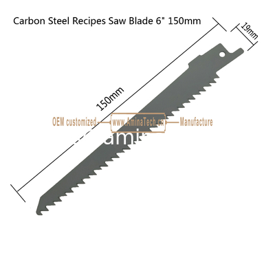 Recipes de l'acier au carbone lame de scie 6 " 150 mm pour la coupe de bois, la réciprocité, outils électriques fournisseur