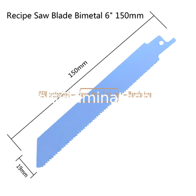 Lame de scie alternative M2 bimétal 6" 150mm 14TPI pour la coupe de tubes en acier, tôles et bois dur, alternative fournisseur