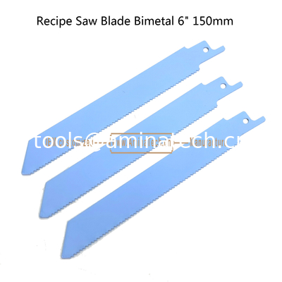 Lame de scie alternative M2 bimétal 6" 150mm 14TPI pour la coupe de tubes en acier, tôles et bois dur, alternative fournisseur