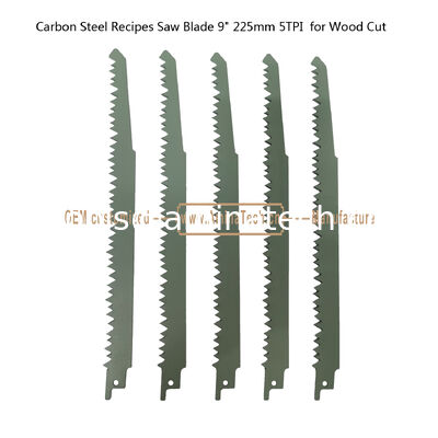 Receptions en acier au carbone lame de scie 9 " 225 mm 5TPI pour la coupe du bois, réciproque fournisseur