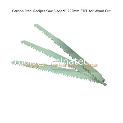 Receptions en acier au carbone lame de scie 9 " 225 mm 5TPI pour la coupe du bois, réciproque fournisseur