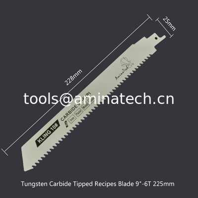 Le carbure de tungstène a une lame de 9"-225mm, réciproque, outils électriques fournisseur