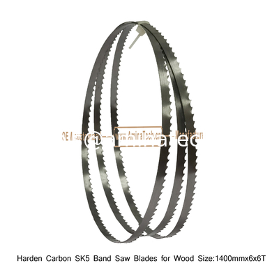 Blade de scie à bande de carbone SK5 pour le bois Taille:1400mm x6x6T fournisseur