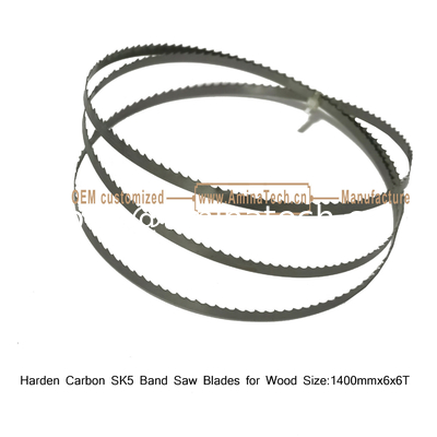 Blade de scie à bande de carbone SK5 pour le bois Taille:1400mm x6x6T fournisseur