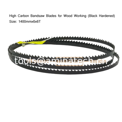 High Carbon Bandsaw Blades for Wood Working (Black Hardened) Size:1400mmx6x6T fournisseur