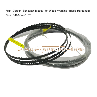 High Carbon Bandsaw Blades for Wood Working (Black Hardened) Size:1400mmx6x6T fournisseur