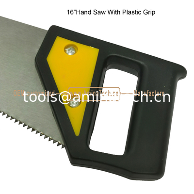 16"Sage à main avec poignée en plastique,outils à main fournisseur
