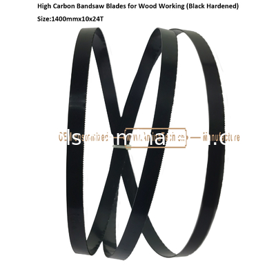 Lames de scie à ruban à haute teneur en carbone pour le travail du bois (Noir trempé) Taille : 1400 mm x 10 x 24 D fournisseur