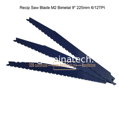 Recip Saw Blade M2 Bimetal 9" 225mm 6/12TPI, outils de puissance réciproques fournisseur
