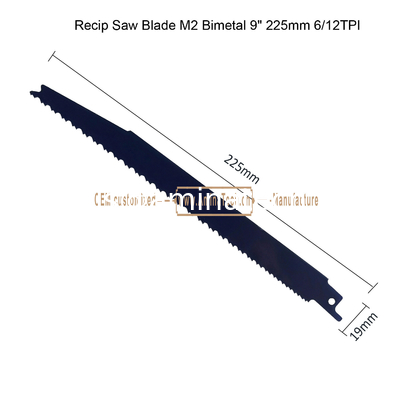 Recip Saw Blade M2 Bimetal 9" 225mm 6/12TPI, outils de puissance réciproques fournisseur