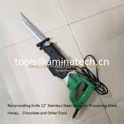 Couteau alternatif 12" en acier inoxydable, tranchant pour la transformation de la viande, du miel, du chocolat et d'autres aliments, outils électriques fournisseur
