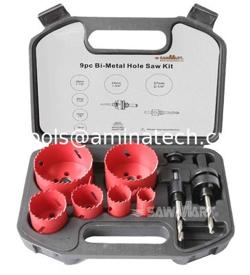 9pc Bi-METAL ensemble de scies creuses 3/4 - 4-1/8 "Lavres de métal à dents variées fournisseur