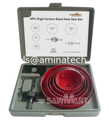 8PC High Carbon Steel Hole Saw Set-Grinding teeth fournisseur
