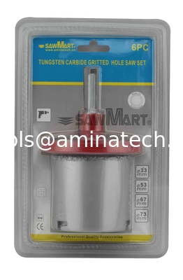 6PC Tungsten Carbide Gritted Hole Saw Set-019 fournisseur