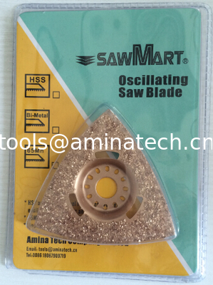 3-1/8 "Triangulaire Carbide Rasp Multi outil lames de scie oscillant fournisseur