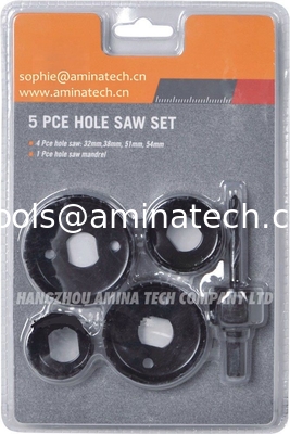 1-1/4 In - 2-1/8 In Carbon Steel Hole Saw Set (5-Piece) fournisseur
