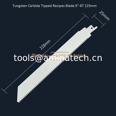 Lame de scie à pointe en carbure de tungstène pour recettes 9"-8T 225mm, pour la coupe de béton poreux, brique rouge, fibrociment, résine époxy fournisseur