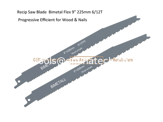 Lame de scie alternative bimétal M42 8% cobalt Démolition pour couper le bois et les clous Taille : 9" 225 mm 6/12 D fournisseur