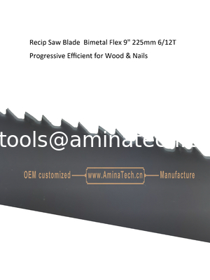 Lame de scie alternative bimétal M42 8% cobalt Démolition pour couper le bois et les clous Taille : 9" 225 mm 6/12 D fournisseur