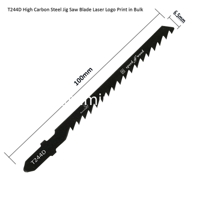 T244D Carbon Jig Saw Blade Logo laser imprimé en vrac: 100 mmx6.5x6T, coupe de bois, lame de scie réciproque, outils électriques fournisseur