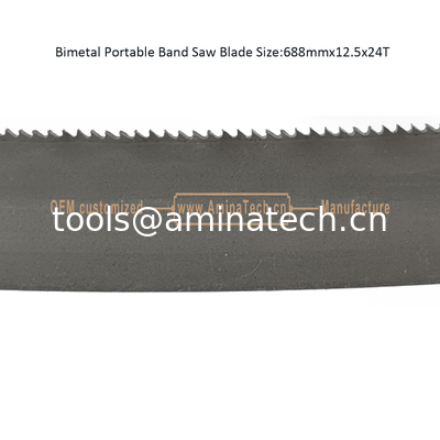 Bimétal à lame de scie à bande portable Taille:688mmx12.5x24T fournisseur