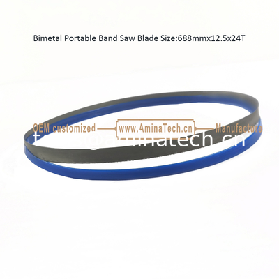 Bimétal à lame de scie à bande portable Taille:688mmx12.5x24T fournisseur