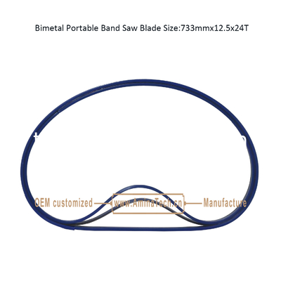 Lame de scie à ruban portable bimétallique Taille : 733mmx12.5x24T fournisseur