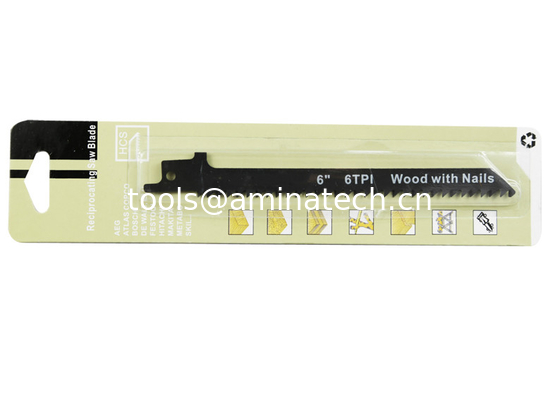 Lame de scie alternative WD606B 150mm 6 dents pour bois avec matériaux contenant des clous fournisseur