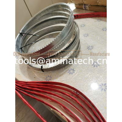 Lames de scie à ruban au carbone pour viande et os congelés Taille : 1300 mm x 16 x 4T fournisseur