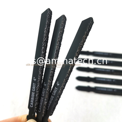 Tungsten Carbide Gritted Jig Saw Blade T-Shapc in Bulk 100mmX75x8,Grind tiles and clean up crevices,Reciprocating  Saw fournisseur