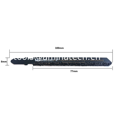 Tungsten Carbide Gritted Jig Saw Blade T-Shapc in Bulk 100mmX75x8,Grind tiles and clean up crevices,Reciprocating  Saw fournisseur