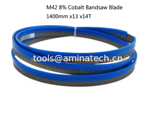 Lame de scie à ruban M42 8% Cobalt   1400mm x 13 x 14T   Pour la coupe du bois et de la tôle d'acier fournisseur