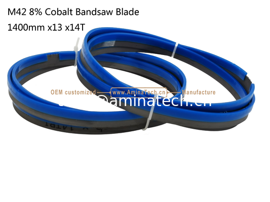 Lame de scie à ruban M42 8% Cobalt   1400mm x 13 x 14T   Pour la coupe du bois et de la tôle d'acier fournisseur