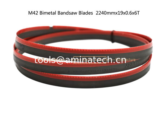 M42 Lames de scie à bande métallique 2240mmx19x0.6x6T Scie à bande métallique fournisseur