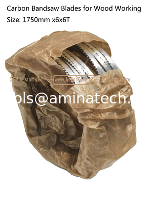 Lames de scie à ruban Aminatech Carbon pour le travail du bois Taille : 1750mmx6x6T fournisseur