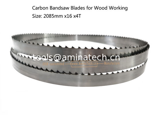 Lames de scie à ruban Aminatech Carbon pour le travail du bois Taille : 2085mmx16x4T fournisseur