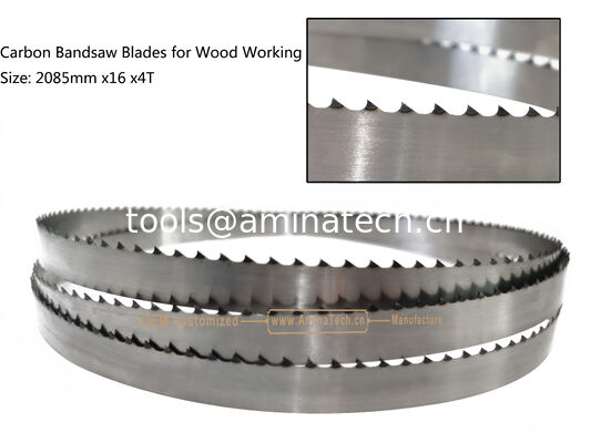 Lames de scie à ruban Aminatech Carbon pour le travail du bois Taille : 2085mmx16x4T fournisseur